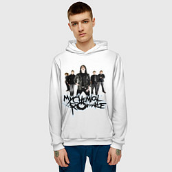 Толстовка-худи мужская Участники группы My Chemical Romance, цвет: 3D-белый — фото 2