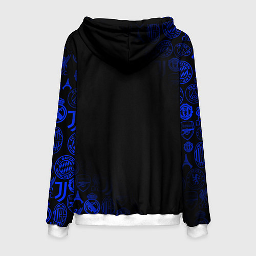 Мужская толстовка РЕАЛ МАДРИД ЛОГОБОМБИНГ / 3D-Белый – фото 2