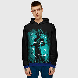 Толстовка-худи мужская Ultra Goku, Гоку, цвет: 3D-синий — фото 2