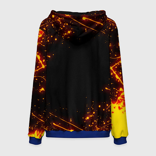 Мужская толстовка ОГНЕННЫЙ КРИПЕР, МАЙНКРАФТ / 3D-Синий – фото 2