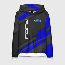 Толстовка-худи мужская Ford Форд авто, цвет: 3D-белый
