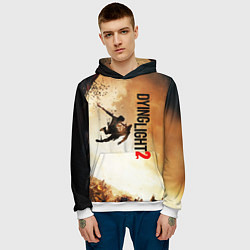 Толстовка-худи мужская DYING LIGHT 2 НОВЫЙ МИР, цвет: 3D-белый — фото 2