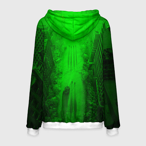 Мужская толстовка STALKER LOGO RADIATOIN NEON TOXIC / 3D-Белый – фото 2