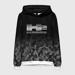 Толстовка-худи мужская H2 HUMMER LOGO, цвет: 3D-белый