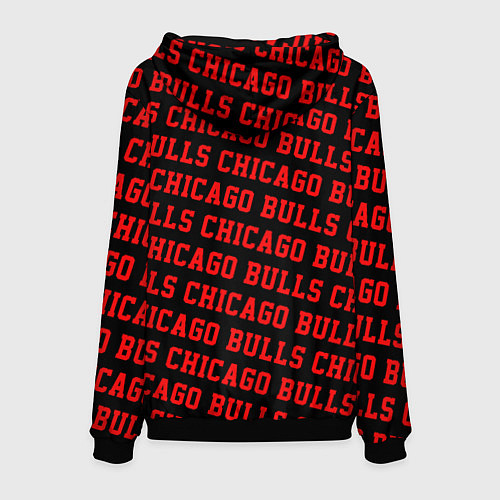 Мужская толстовка Чикаго Буллз, Chicago Bulls / 3D-Черный – фото 2