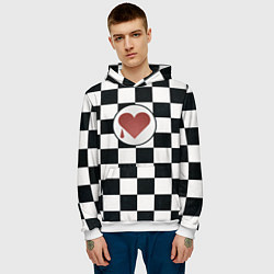 Толстовка-худи мужская Плакальщики цвет ордена, цвет: 3D-белый — фото 2