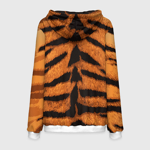 Мужская толстовка ТИГРИНАЯ ШКУРА / 3D-Белый – фото 2