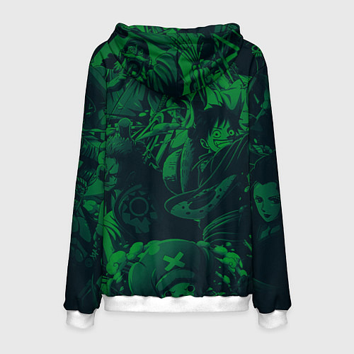 Мужская толстовка Зоро Ророноа веселый роджер / 3D-Белый – фото 2