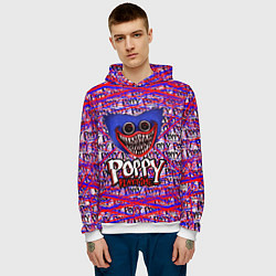 Толстовка-худи мужская Huggy Wuggy: Poppy Pattern, цвет: 3D-белый — фото 2