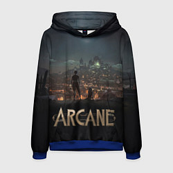 Толстовка-худи мужская Сёстры на крыше, цвет: 3D-синий