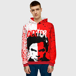 Толстовка-худи мужская ДЕКСТЕР DEXTER NEW BLOOD, цвет: 3D-красный — фото 2
