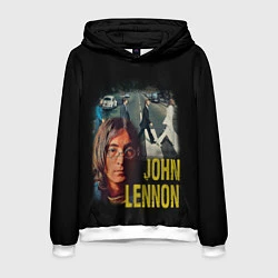 Толстовка-худи мужская The Beatles John Lennon, цвет: 3D-белый