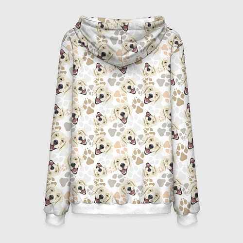 Мужская толстовка Лабрадор Золотистый Ретривер / 3D-Белый – фото 2