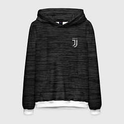 Толстовка-худи мужская Juventus Asphalt theme, цвет: 3D-белый