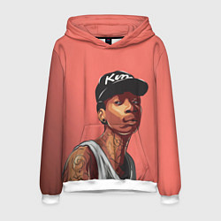 Толстовка-худи мужская Wiz Khalifa Art, цвет: 3D-белый