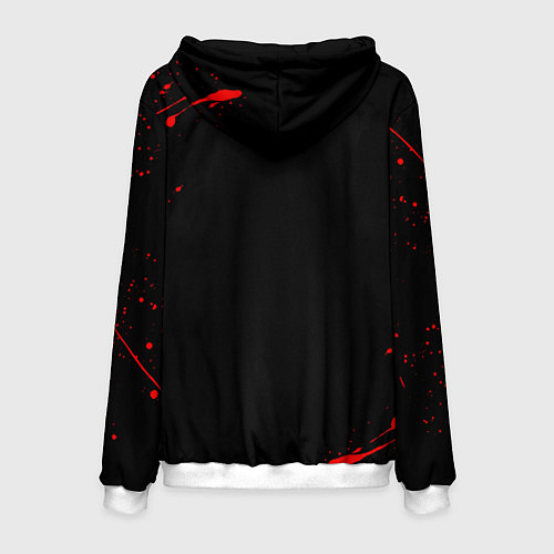 Мужская толстовка БУМАЖНЫЙ ДОМ F*CK THE SYSTEM / 3D-Белый – фото 2