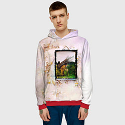 Толстовка-худи мужская Led Zeppelin IV - четвёртый студийный альбом, цвет: 3D-красный — фото 2