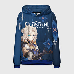 Толстовка-худи мужская ЦВЕТОК СОЛНЦА АЛЬБЕДО, цвет: 3D-синий