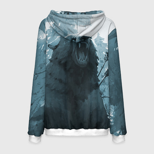 Мужская толстовка The Long Dark медведь / 3D-Белый – фото 2