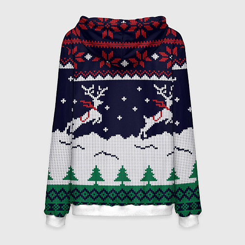 Мужская толстовка СВИТЕР С ОЛЕНЯМИ DEER SWEATER / 3D-Белый – фото 2