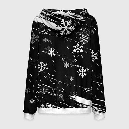 Мужская толстовка Новогодние коты в подарочном мешке / 3D-Белый – фото 2