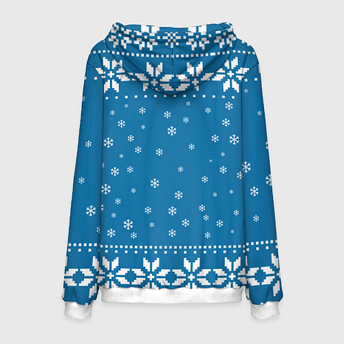 Мужская толстовка Реал Мадрид Новогодний / 3D-Белый – фото 2