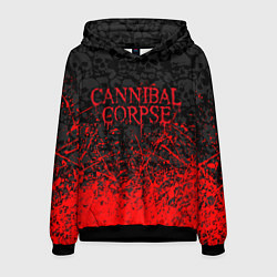 Мужская толстовка CANNIBAL CORPSE, БРЫЗГИ КРАСОК ЧЕРЕПА