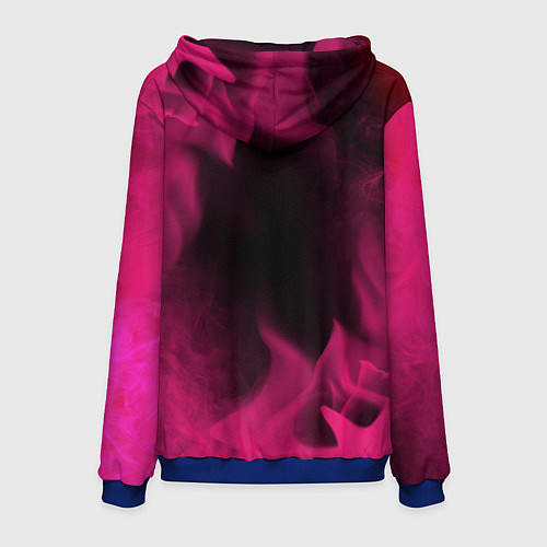 Мужская толстовка ИГРА В КАЛЬМАРА - ОХРАНА - Огонь / 3D-Синий – фото 2