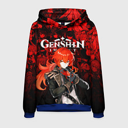 Толстовка-худи мужская GENSHIN IMPACT DILUC ГЕНШИН ИМПАКТ ДИЛЮК, цвет: 3D-синий