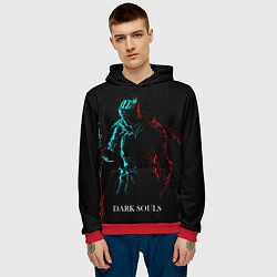 Толстовка-худи мужская Dark Souls NEON Силуэт, цвет: 3D-красный — фото 2