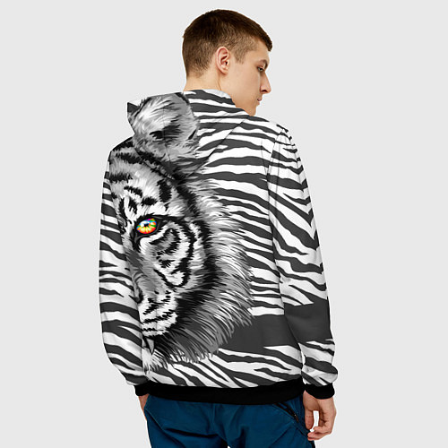 Мужская толстовка Голова тигра 22 / 3D-Черный – фото 4