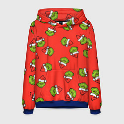 Толстовка-худи мужская Гринч Похититель Рождества, цвет: 3D-синий