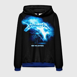 Толстовка-худи мужская Ride the Lightning Metallica, цвет: 3D-синий