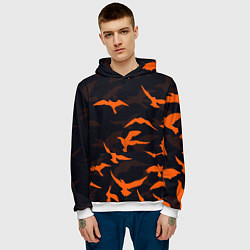 Толстовка-худи мужская Стая Воронов, цвет: 3D-белый — фото 2