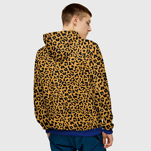 Мужская толстовка Леопард Leopard / 3D-Синий – фото 4