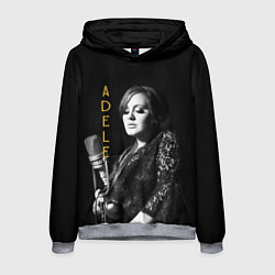 Толстовка-худи мужская Певица Adele, цвет: 3D-меланж