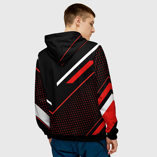 Мужская толстовка Suzuki SPORT / 3D-Черный – фото 4