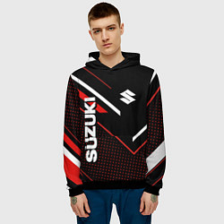 Толстовка-худи мужская Suzuki SPORT, цвет: 3D-черный — фото 2