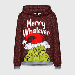 Толстовка-худи мужская ГРИНЧ GRINCH WHATEVER, цвет: 3D-меланж