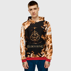 Толстовка-худи мужская Elden Ring Logo, цвет: 3D-красный — фото 2