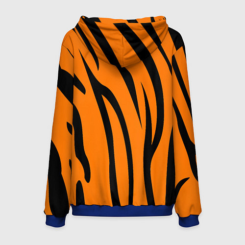 Мужская толстовка Текстура тиграtiger / 3D-Синий – фото 2