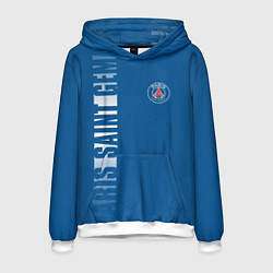 Толстовка-худи мужская PSG PARIS SAINT GERMAIN WHITE LINE SPORT, цвет: 3D-белый