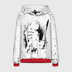 Толстовка-худи мужская ВЕДЬМАК С МЕЧОМ ЗНАКИ НА СПИНЕ, цвет: 3D-красный