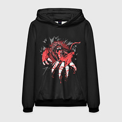 Толстовка-худи мужская А вот и лизун, цвет: 3D-черный