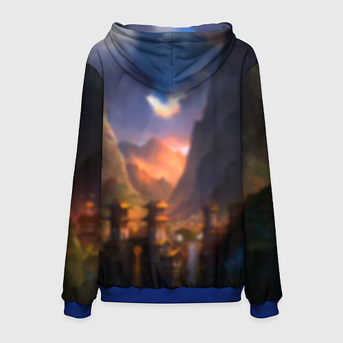 Мужская толстовка Чжун Ли Zhongli, Genshin Impact / 3D-Синий – фото 2