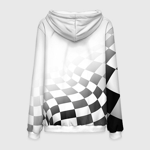 Мужская толстовка MERCEDES, МЕРСЕДЕС СПОРТ, ФИНИШНЫЙ ФЛАГ, ФОРМУЛА 1 / 3D-Белый – фото 2