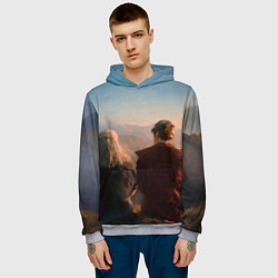 Толстовка-худи мужская Ведьмак и Лютик, цвет: 3D-меланж — фото 2