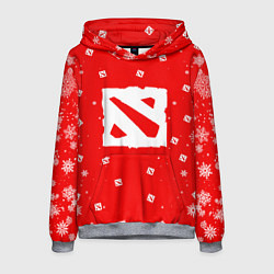 Толстовка-худи мужская НОВОГОДНИЙ ДОТА 2 НОВЫЙ ГОД DOTA 2, цвет: 3D-меланж