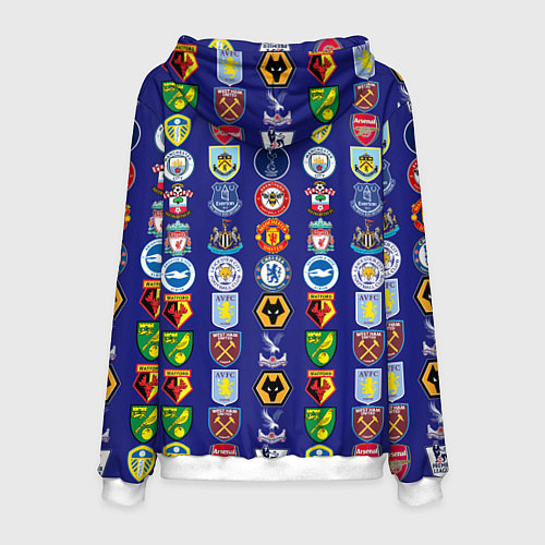 Мужская толстовка Футбольные клубы Английской Премьер Лиги / 3D-Белый – фото 2
