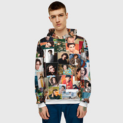 Толстовка-худи мужская Тимоти цветной коллаж, цвет: 3D-белый — фото 2